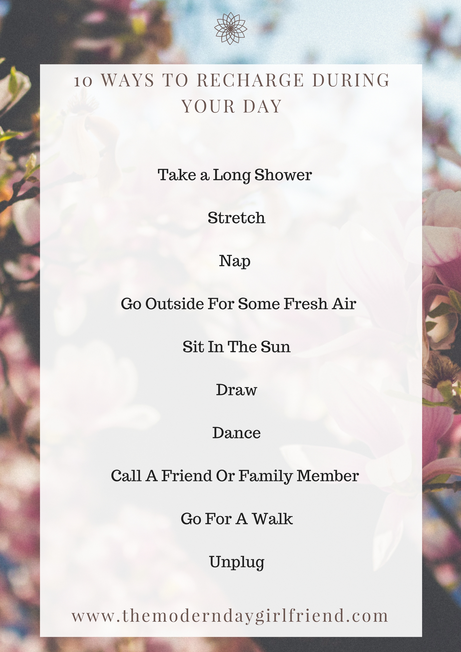 10 Ways To Recharge During Your Day 