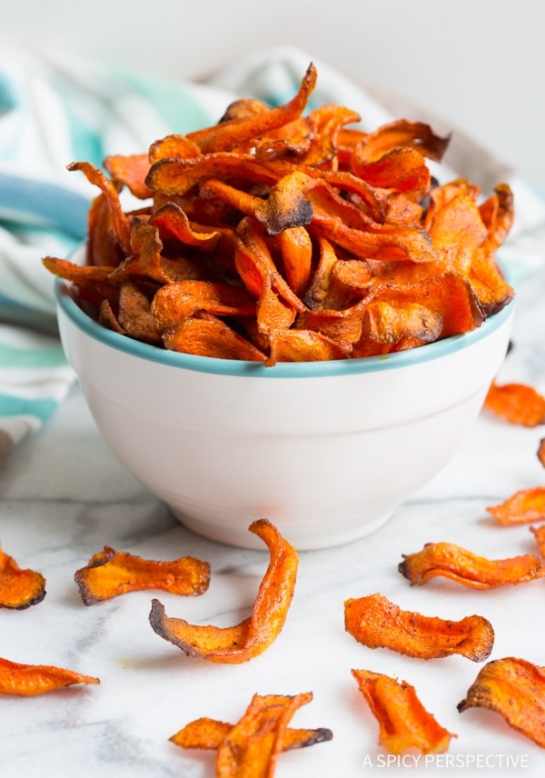 Healthy snack Baked-Carrot-Chips