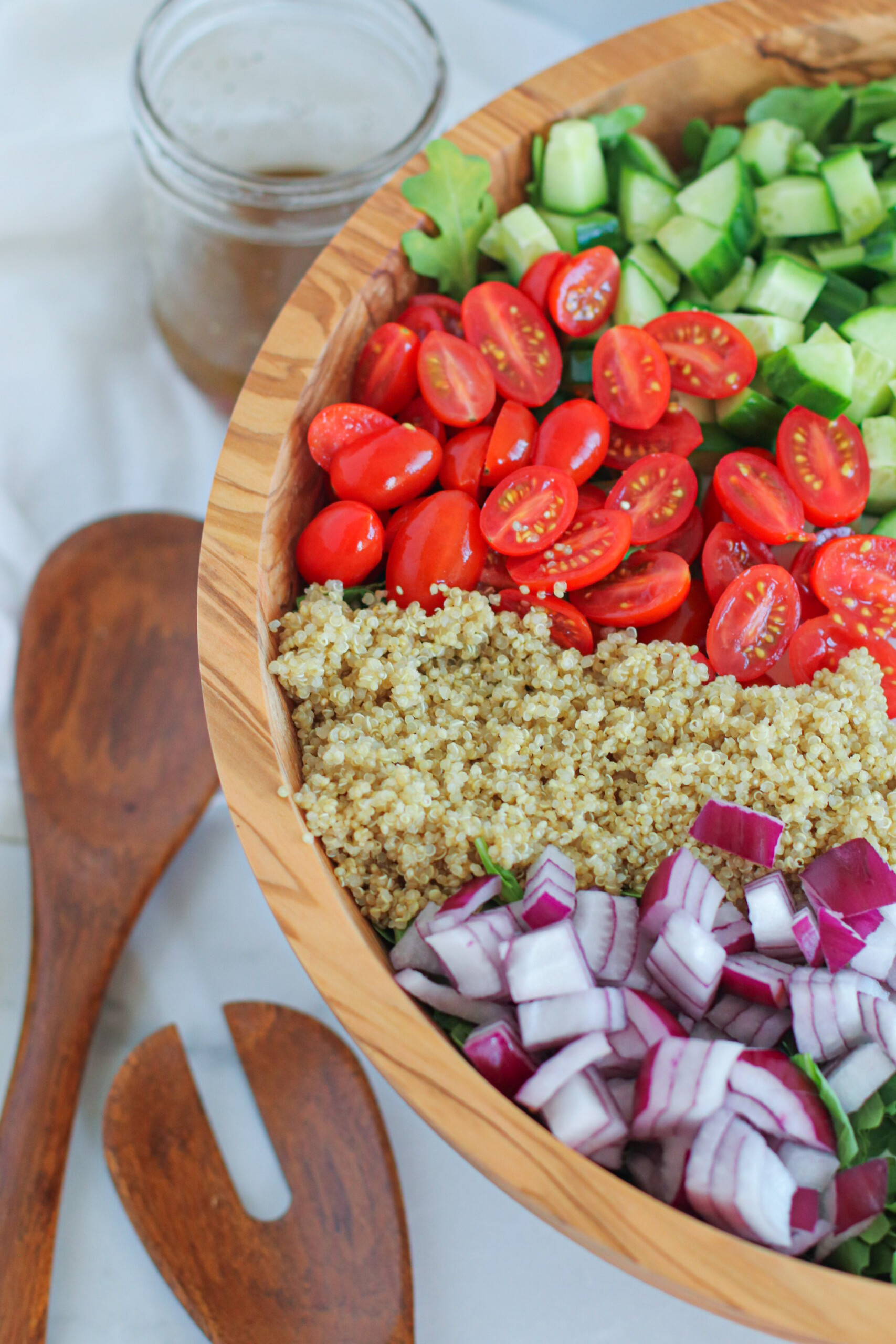 Greek Salad with Quinoa the modern day girlfriend 3