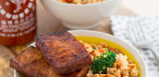 Peanutty Quinoa Bowls for Two + How To Make Your Own Baked Tofu! recipes for two